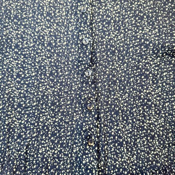 JUST Female Zoe Midi Dress Navy Floral Women's Small Peasant Scandi Boho Indie - Picture 14 of 16